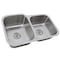 Nantucket Sinks 32 Inch 60/40 Double bowl Undermount Stainless Steel Kitchen Sink, 18 Gauge NS6040-18 - alternate 3